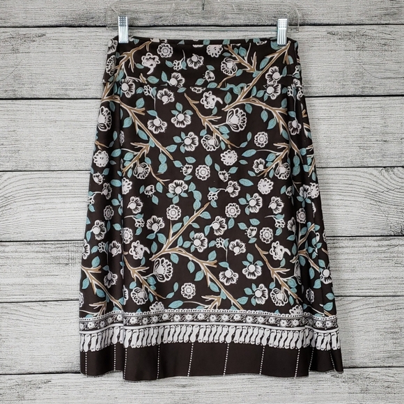 Anthropologie Dresses & Skirts - Stretchy Floral Boho Midi Skirt